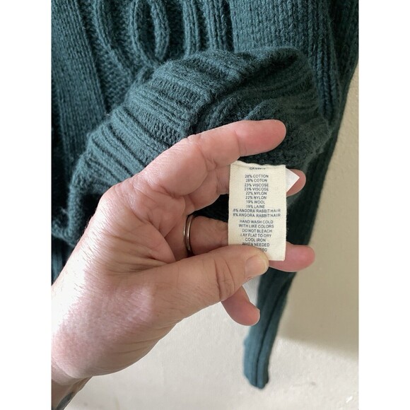 american eagle sweater women Xl Green V Neck Pullover Z29 - Picture 5 of 8